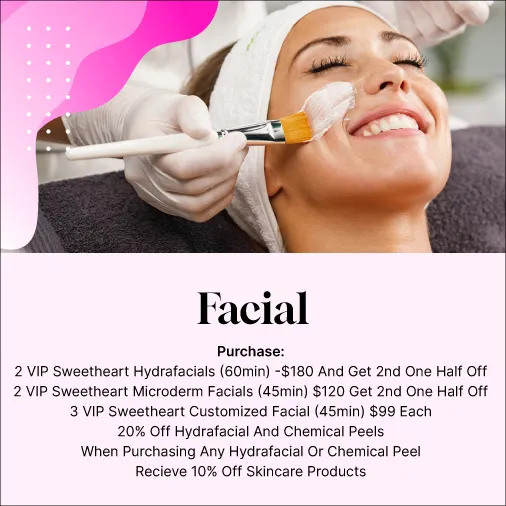 Facial Packages are available at WPAC, Fontana, California