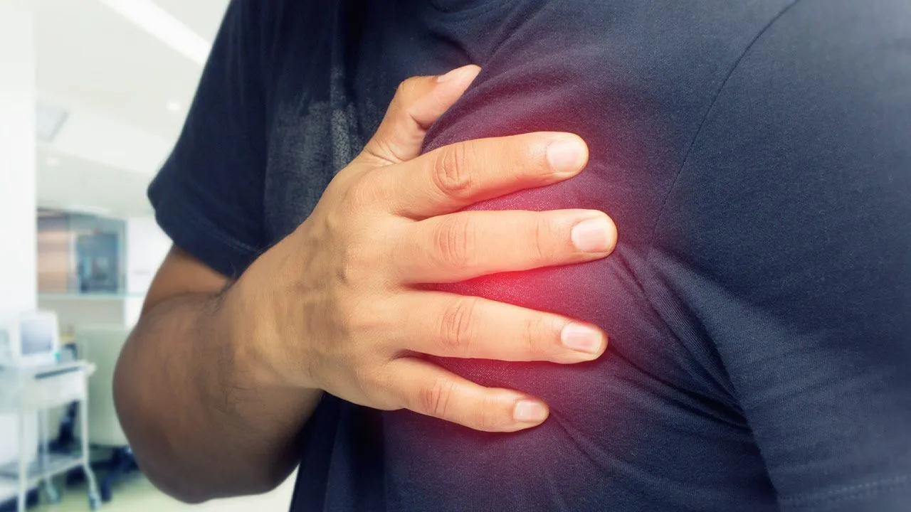 Cardiology icon showing a human heart with ECG line representing heart health awareness