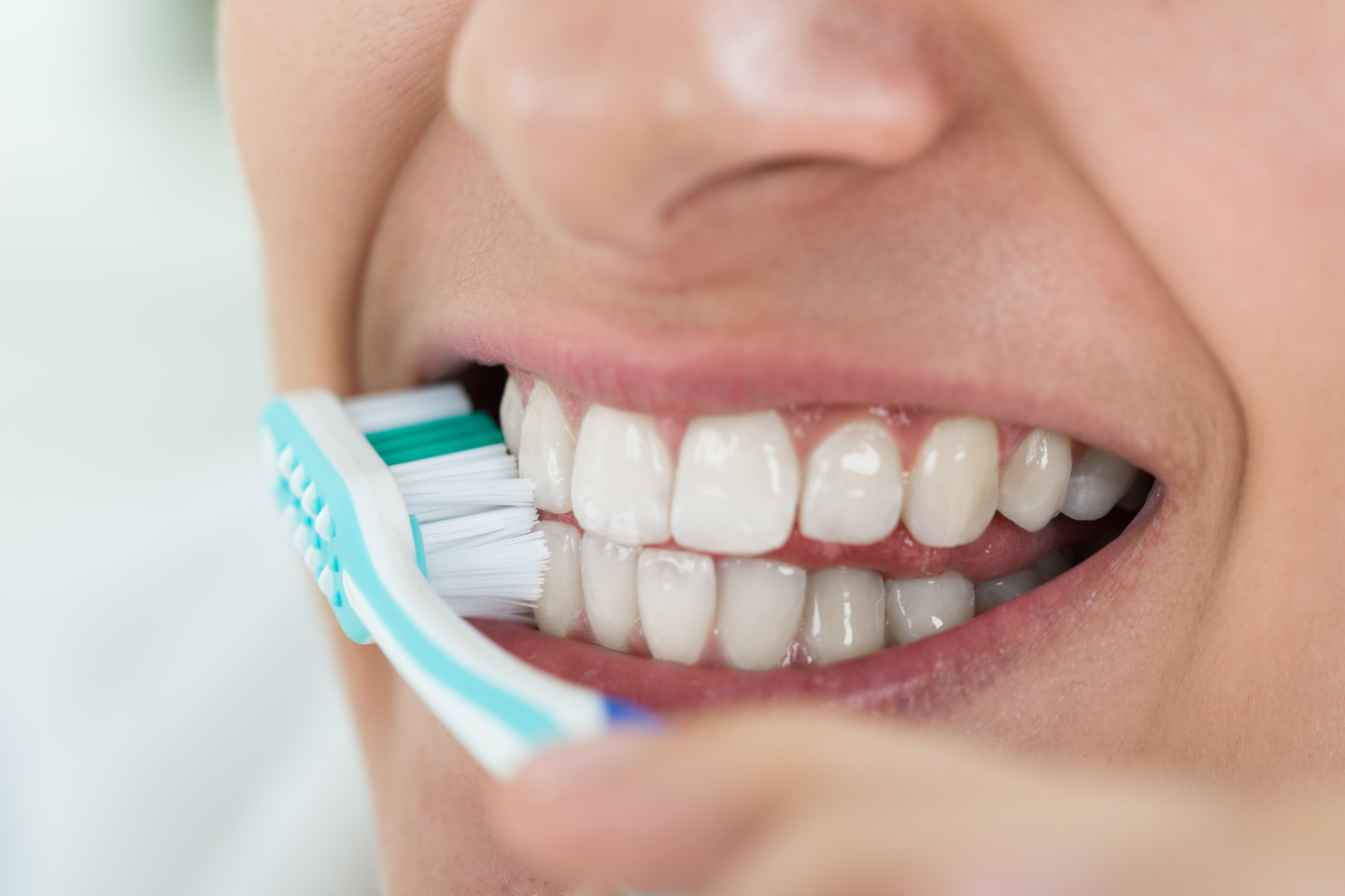 Toothbrush icon with gentle bristles