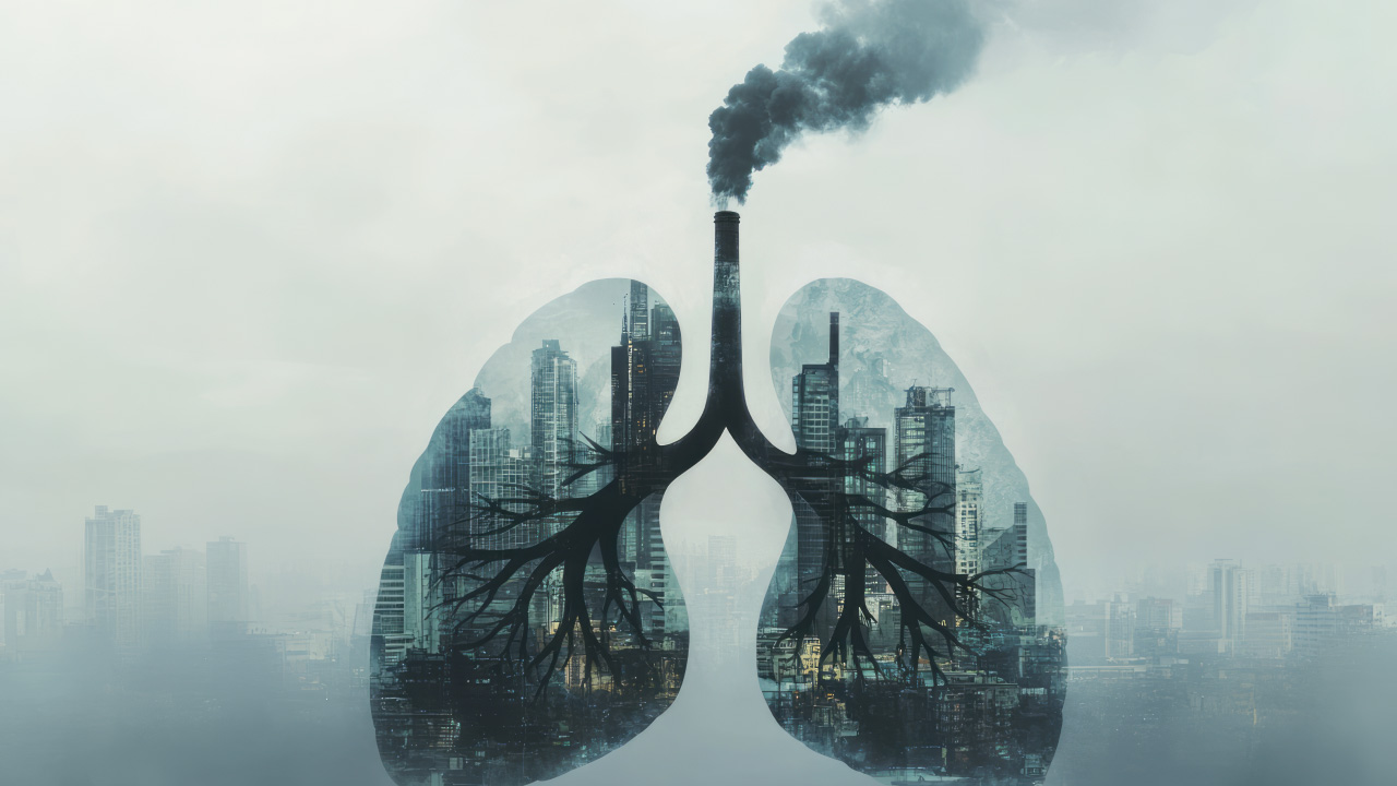 X-ray of lungs showing silicosis-related changes