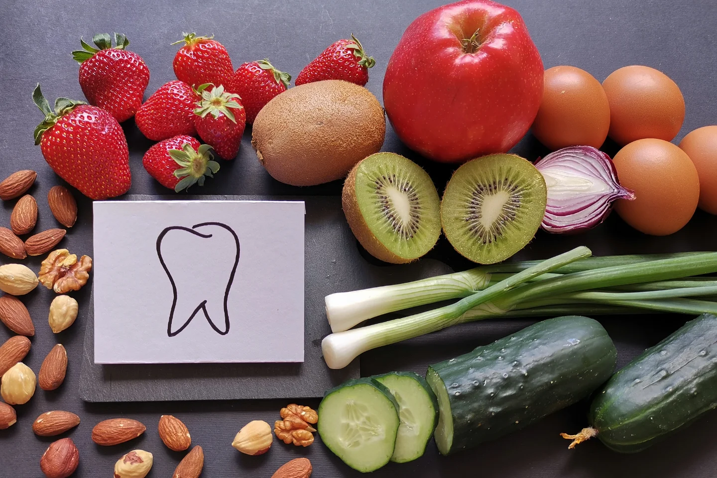 Healthy foods supporting oral health and strong teeth nutrition at Glendale Heights Family Dental