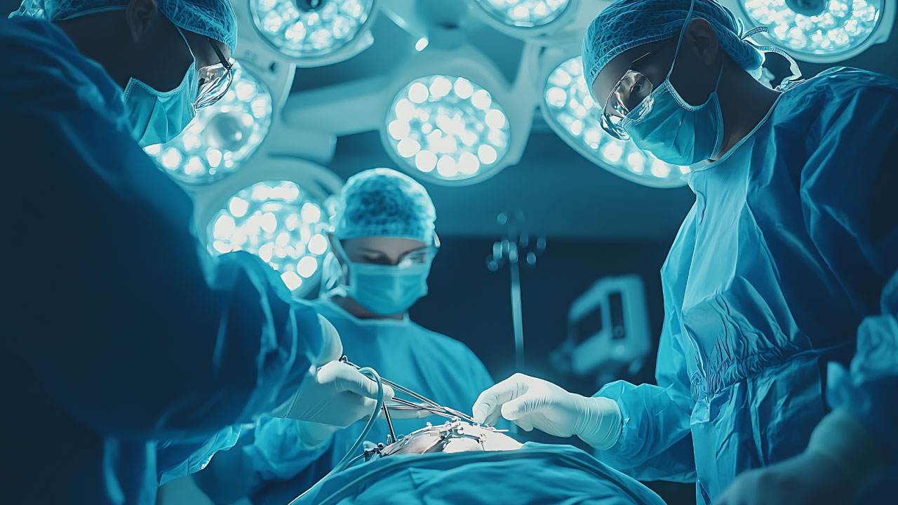 Minimal Scar Surgical Icon With Laparoscopic Instrument