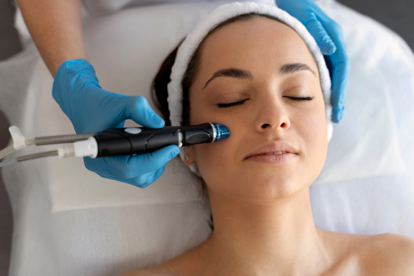 Non-Invasive Facial Skin Tightening Treatment Illustration