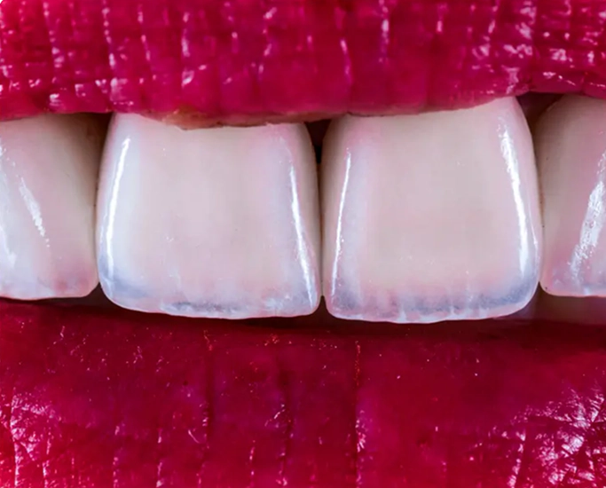 Restored smile after dental crown treatment