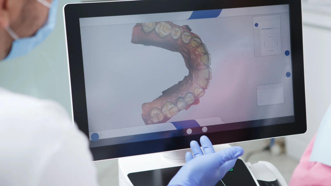 cad cam dental technology icon