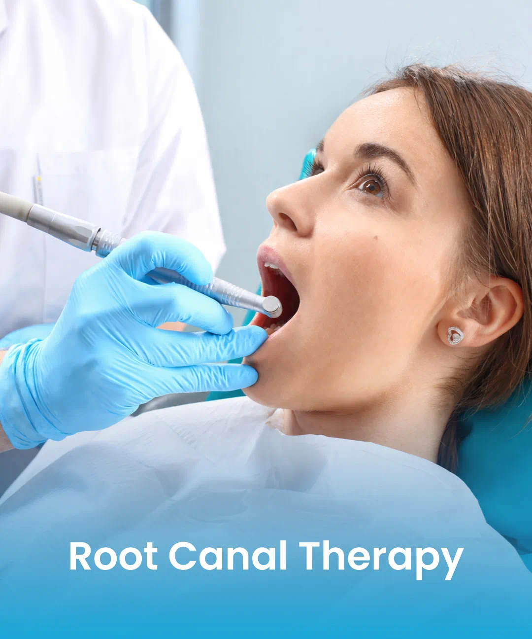 Patient receiving root canal treatment
