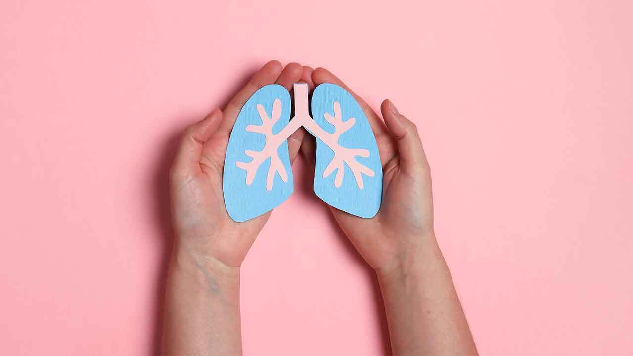 Fresh fruits and vegetables symbolizing healthy lungs and natural nutrition