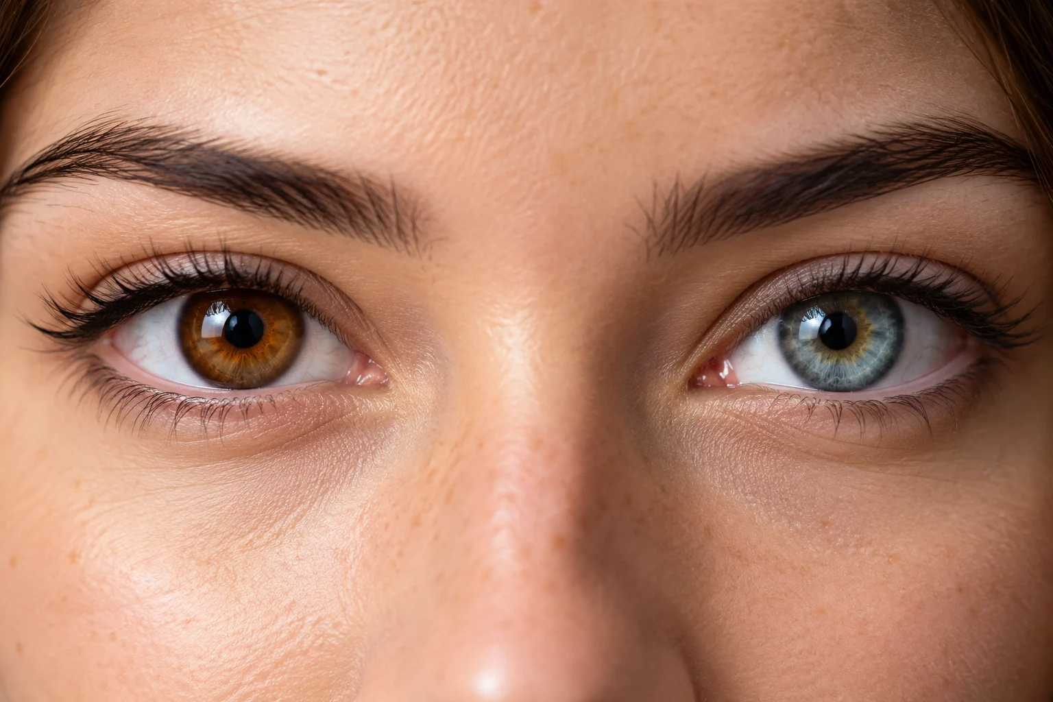 woman with different coloured eyes