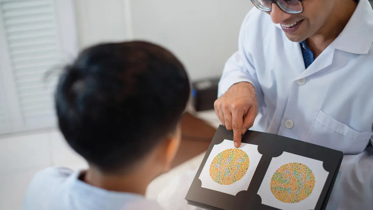painful blind eye medical illustration