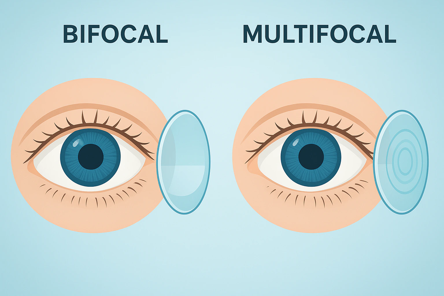 Bifocal and Multifocal Contact Lenses