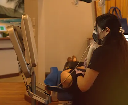 Doctor conducting a routine health consultation