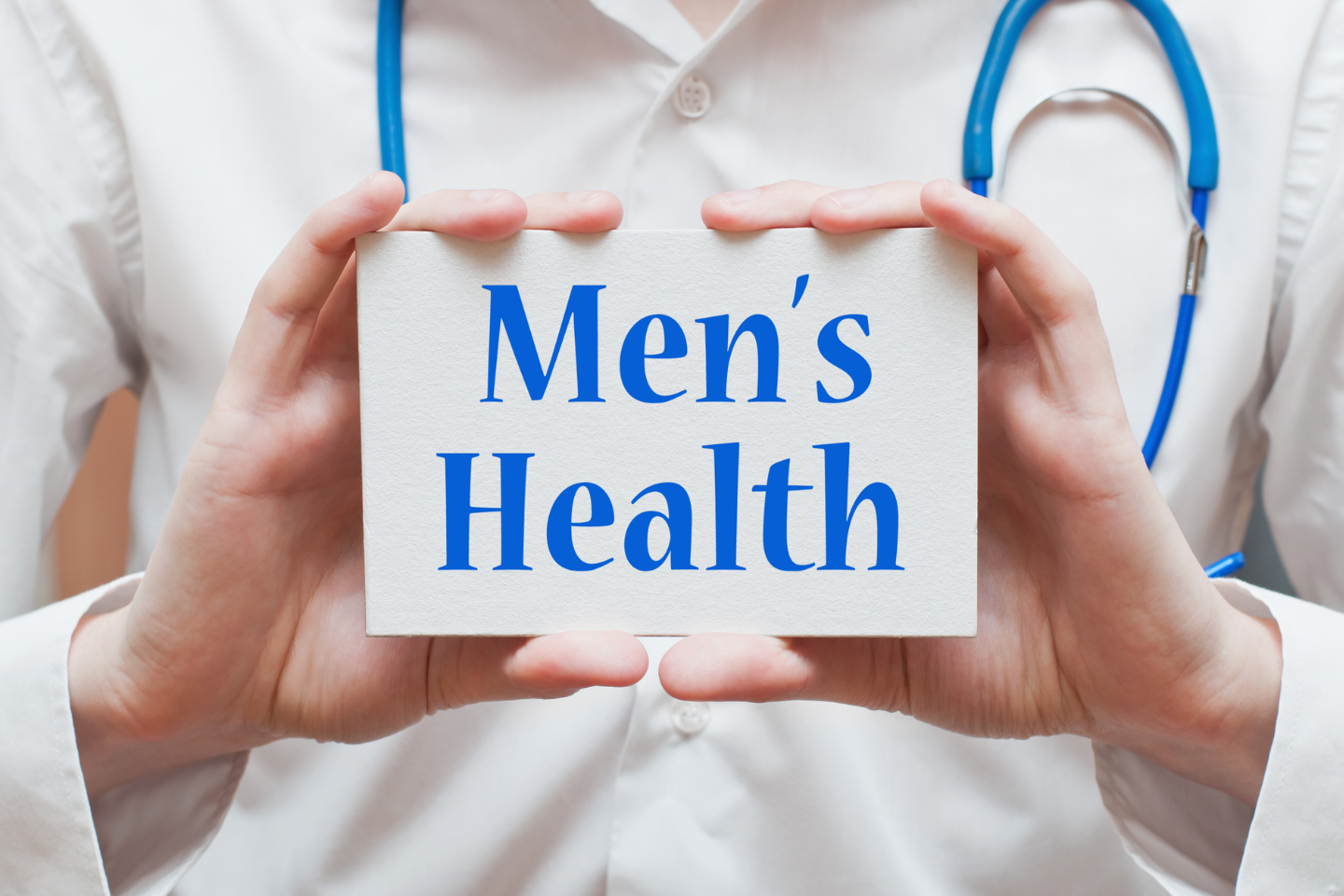 Blue ribbon icon symbolizing Men’s Health Awareness Month.