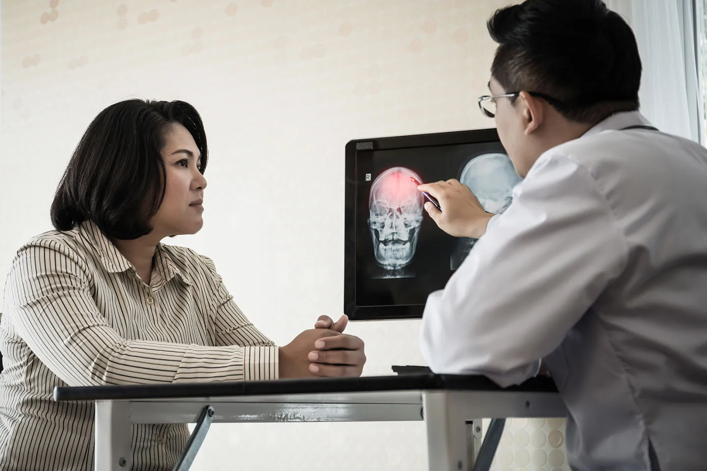 Eye Exam Detecting Brain Tumor Early