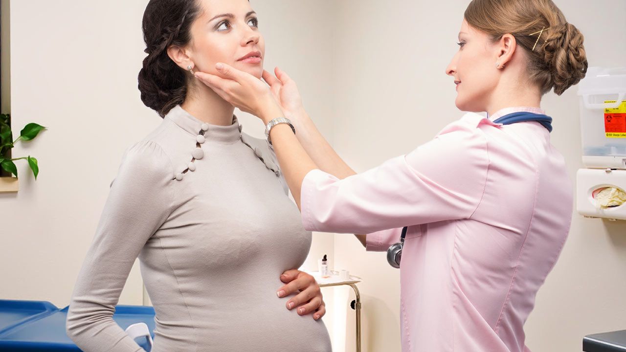 Illustration Showing Thyroid Gland Influence On Menstrual Cycle And Hormonal Balance