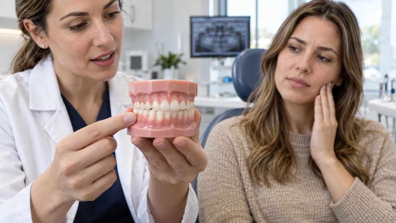 Dental crossbite affecting tooth alignment and jaw development