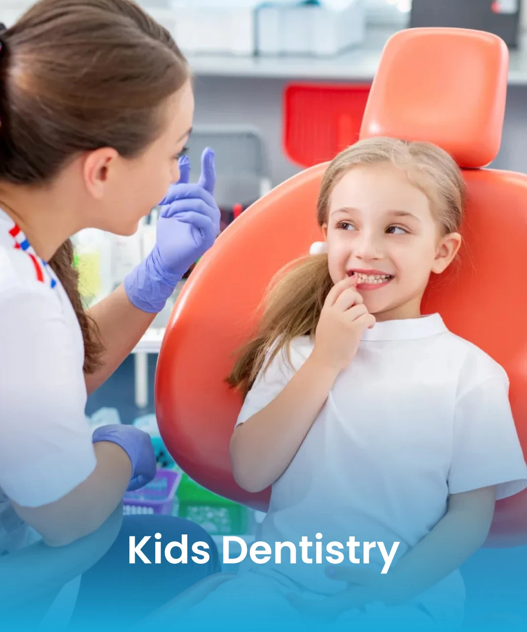 Child receiving gentle dental care