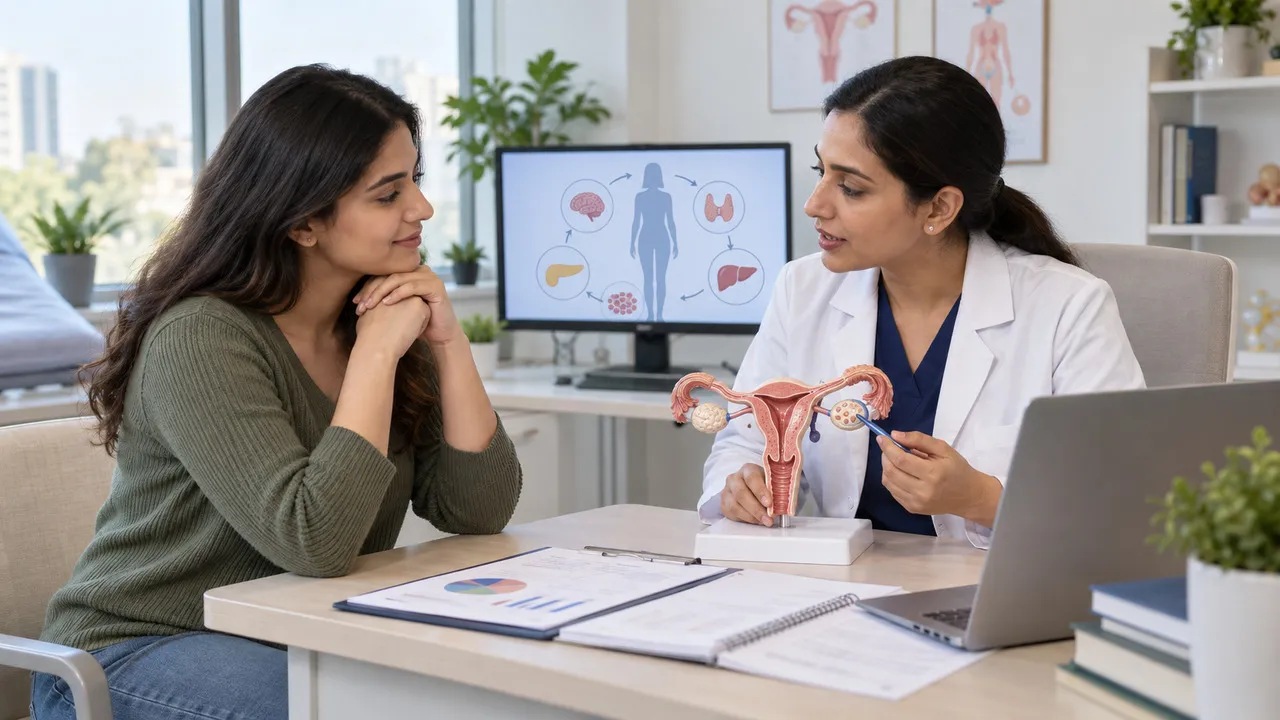 PMOS and ovarian health discussed during a gynecology consultation