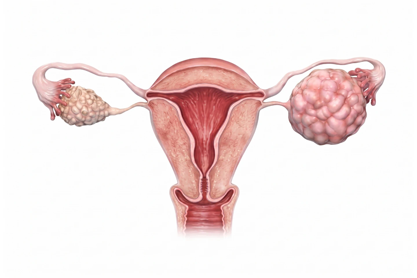Gynecologic oncologist discussing ovarian cancer symptoms with a woman during a consultation
