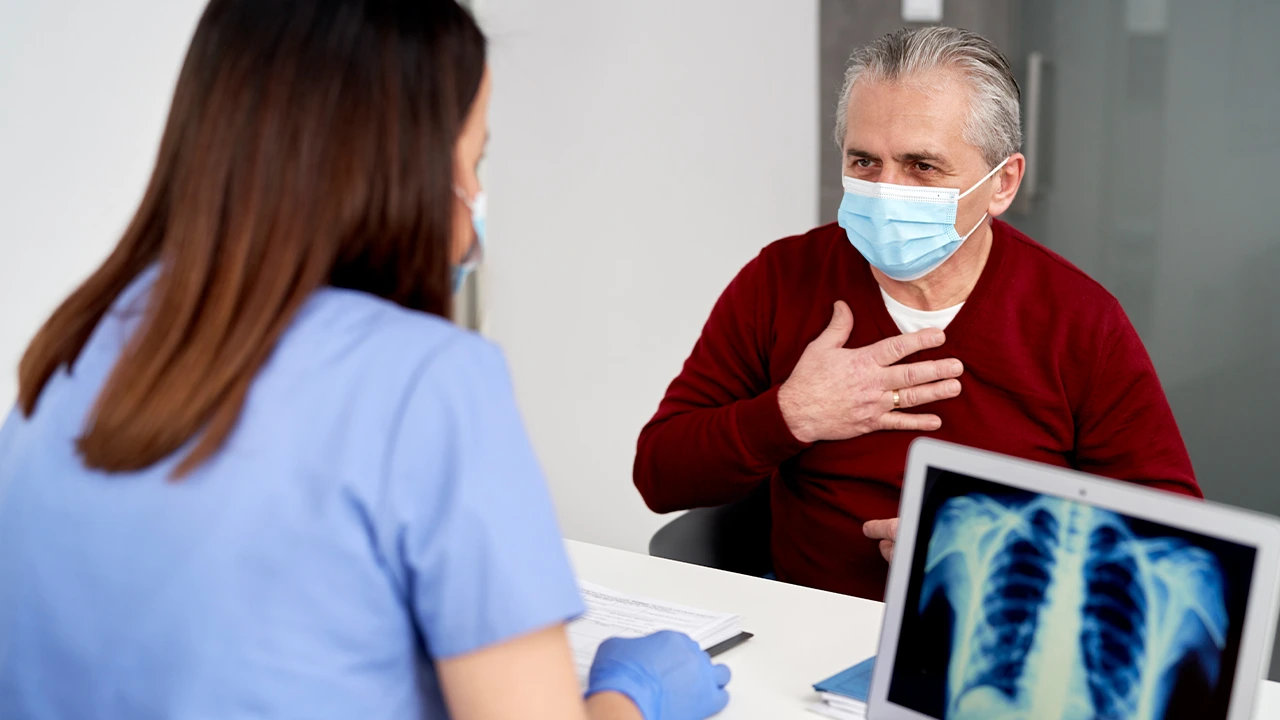 Chest X-ray highlighting lung nodule.